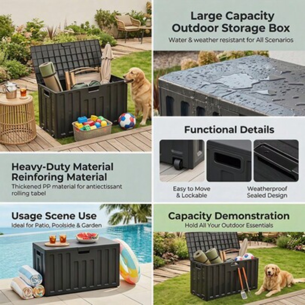 Duży pojemnik do przechowywani – Sports Equipment Outdoor Storage recenzja i cena